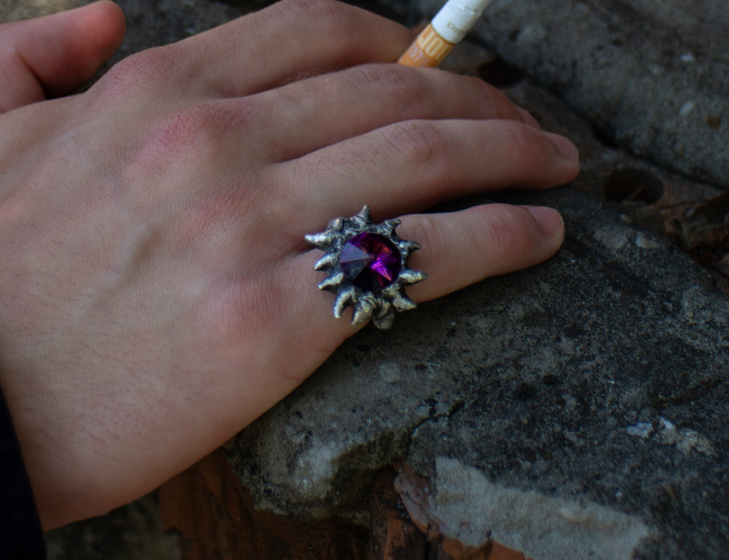 Purple Crystal Ring