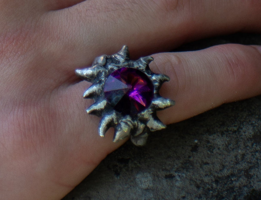 Purple Crystal Ring