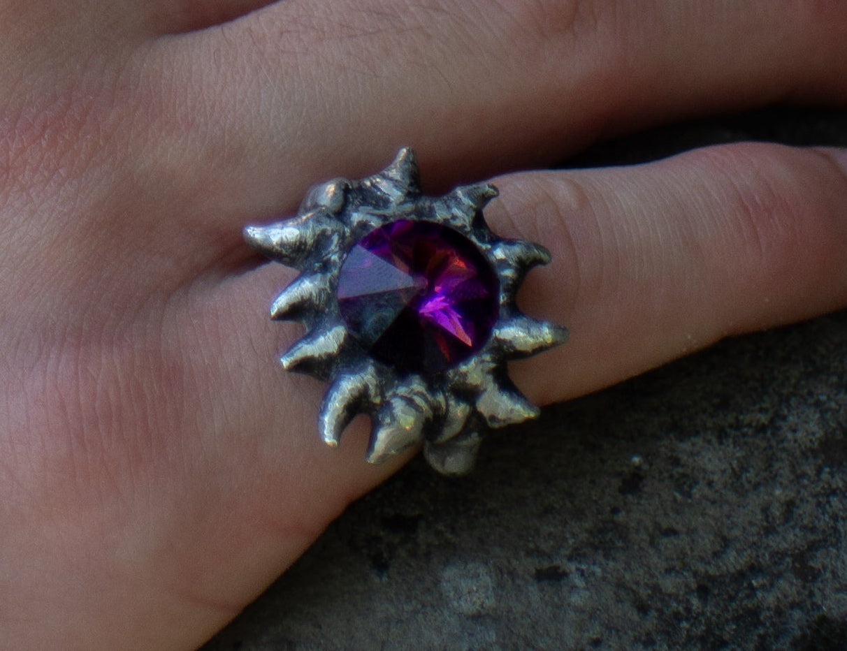 Purple Crystal Ring