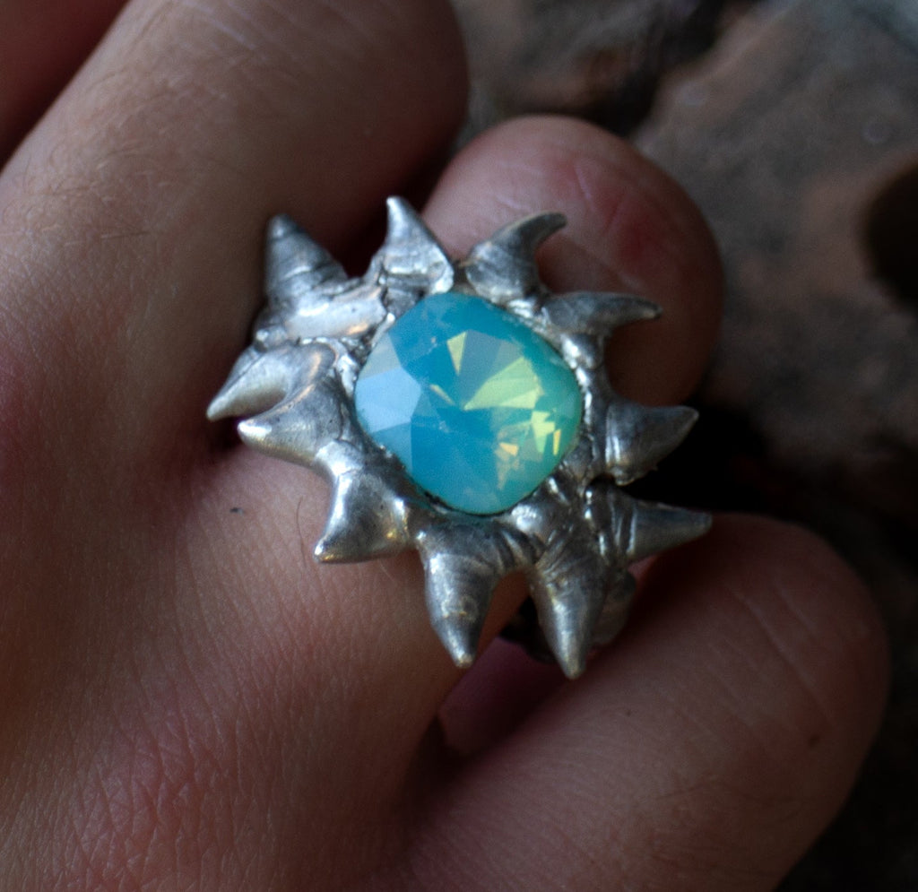 Green Crystal Ring